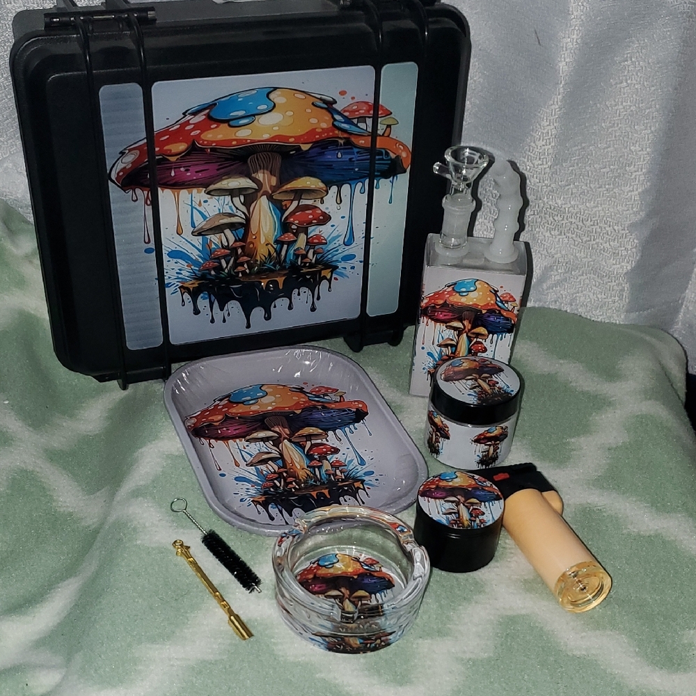 Colorful Mushroom Art Smoking Set